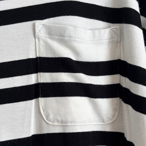 White House Black Market WHBM Oversized Striped Tee Size Large – 3/4 Sleeve - Picture 3 of 6